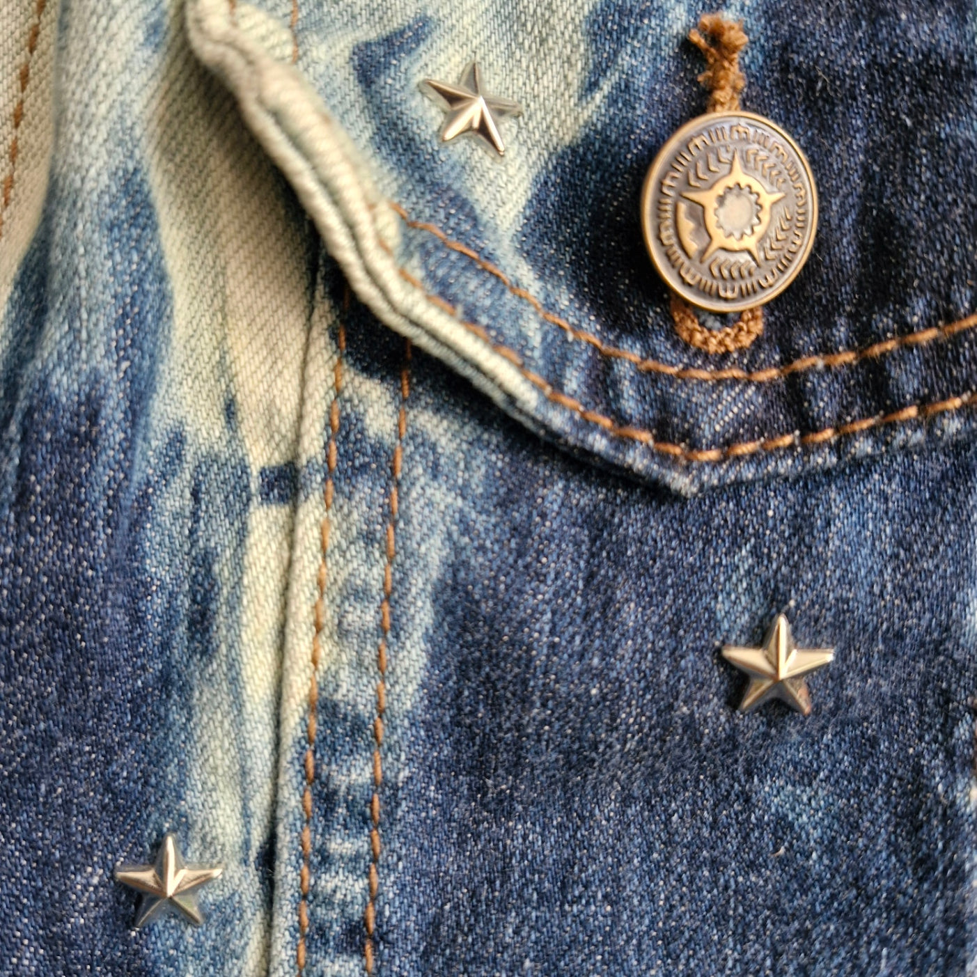 Silver Angel Wing Denim Waistcoat - The Collection Size 14