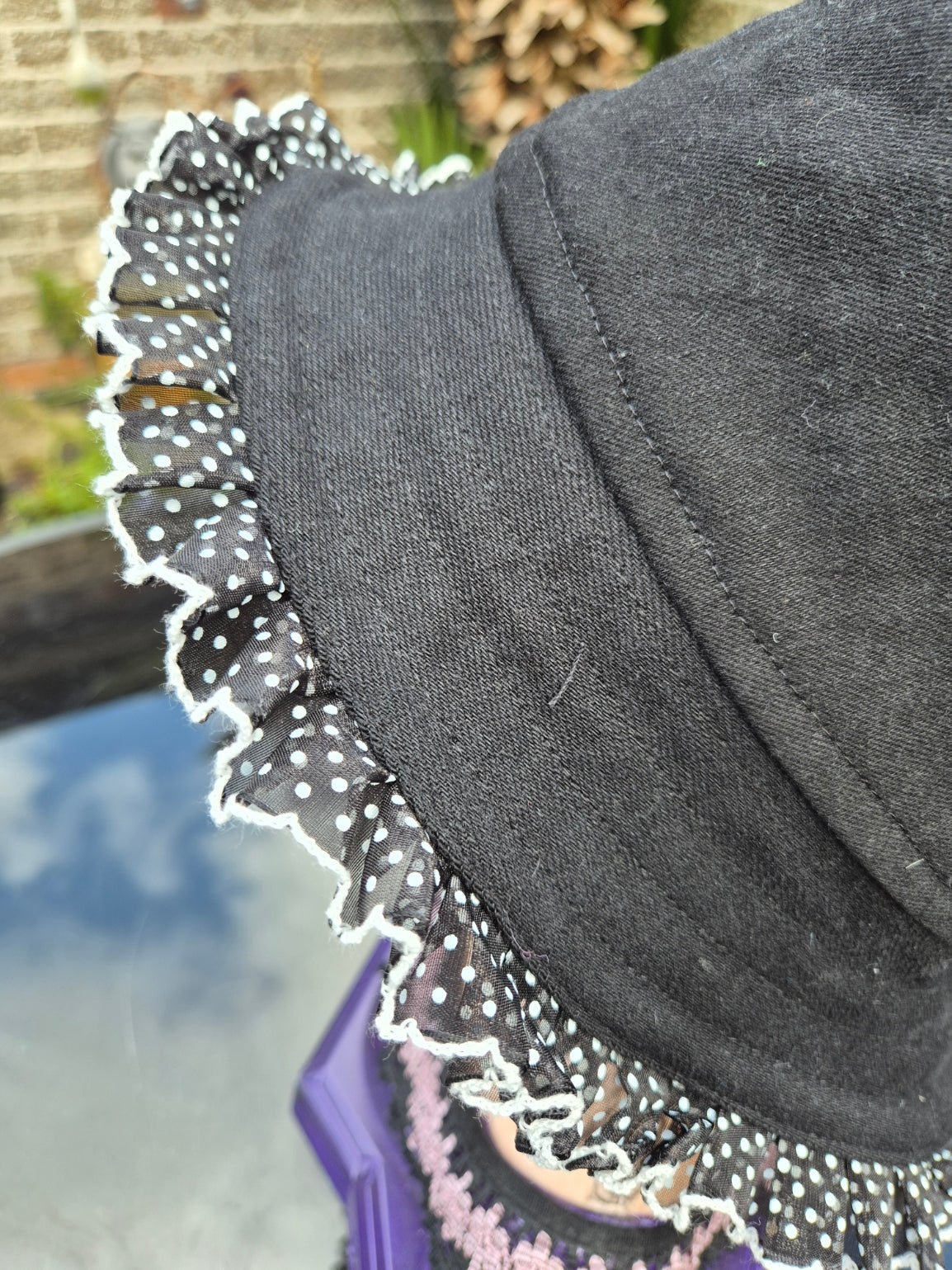 Designer Bucket Hat - Black Polka Dot