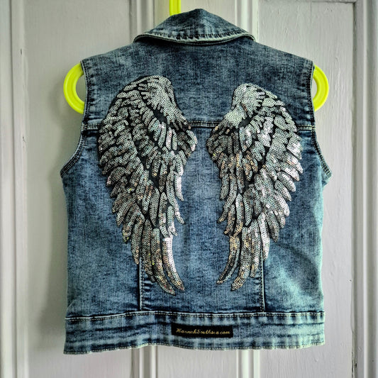Age 5 - 6 Years Angel Wing Denim Festival Jacket