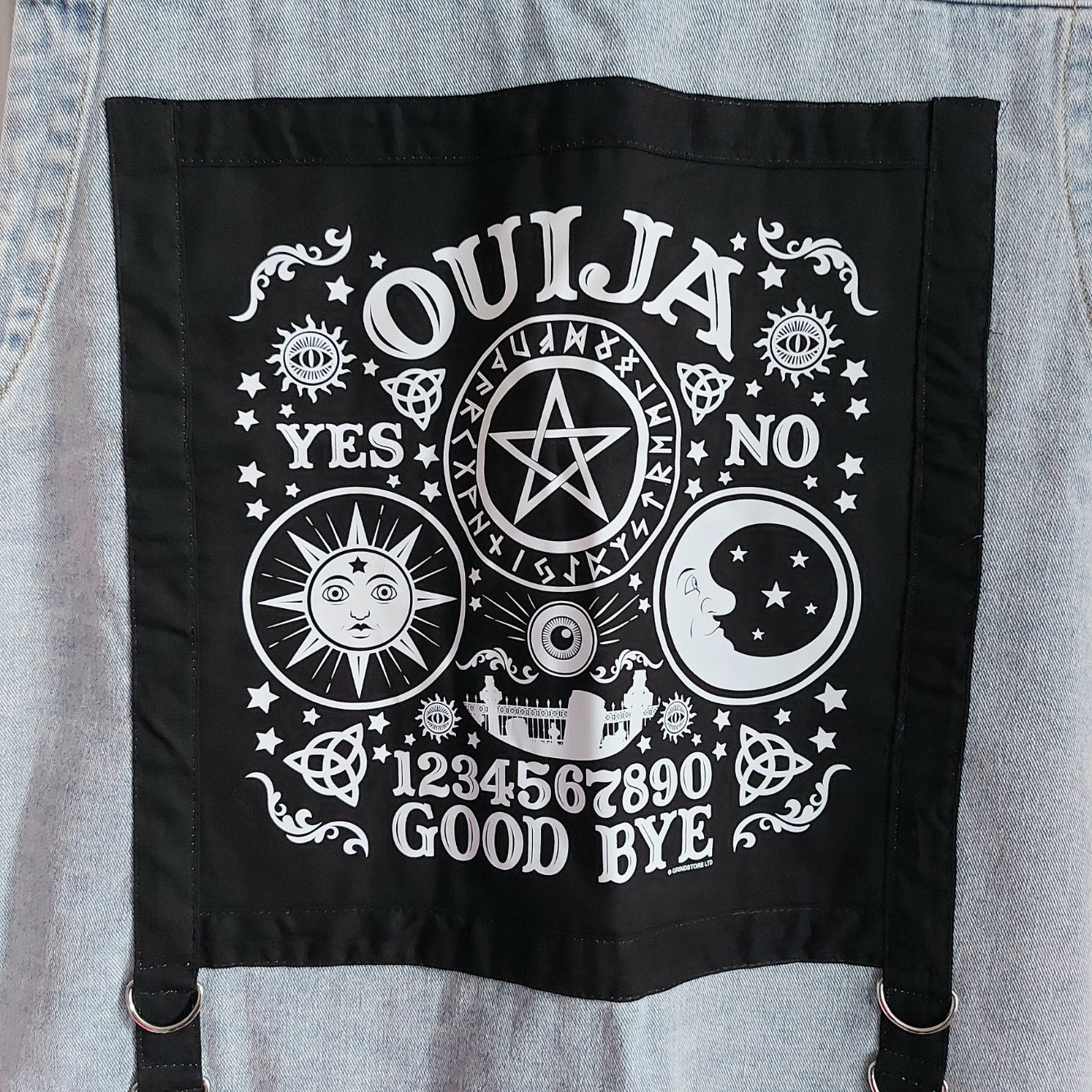 Ouija Board Denim Battle Waistcoat - Size XL