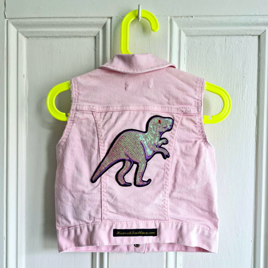 Kids Pink Dino Denim - Age 3 years