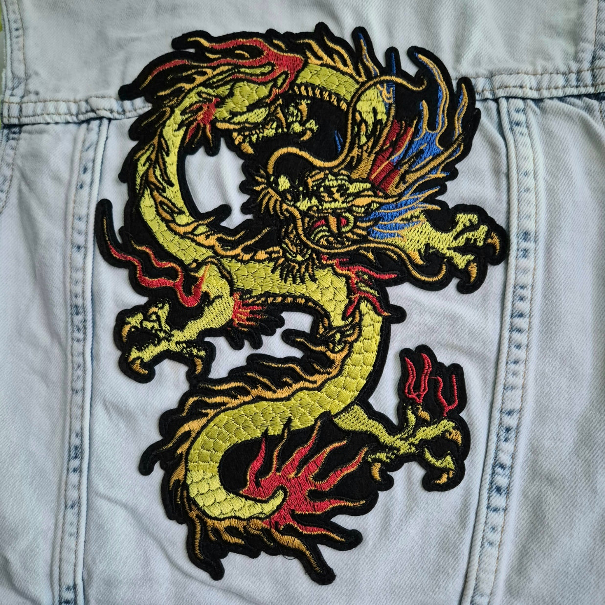 Age 3 - 4 Years Chinese Dragon Denim Festival Jacket