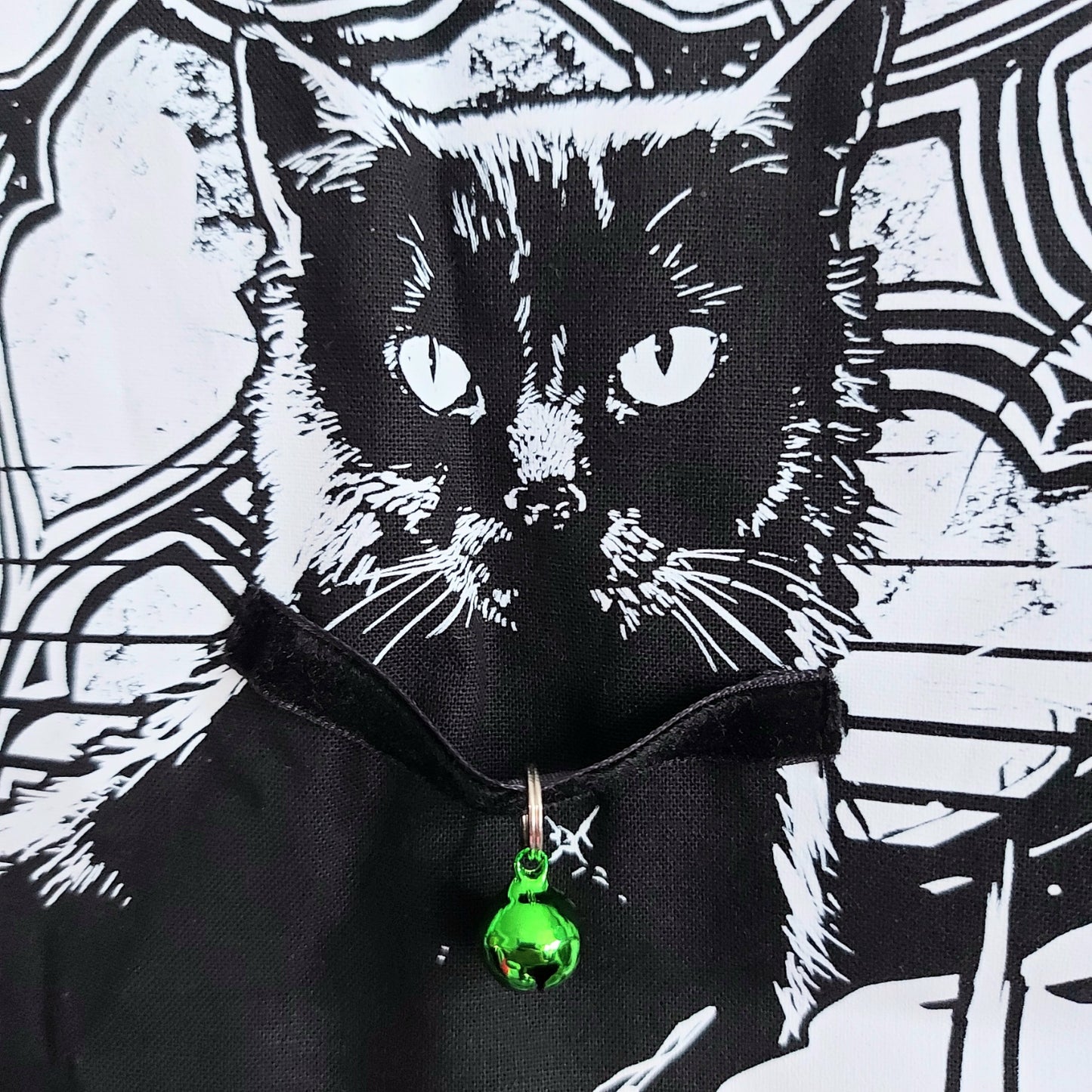 Familiar Kitty Black Denim Waistcoat - Size M