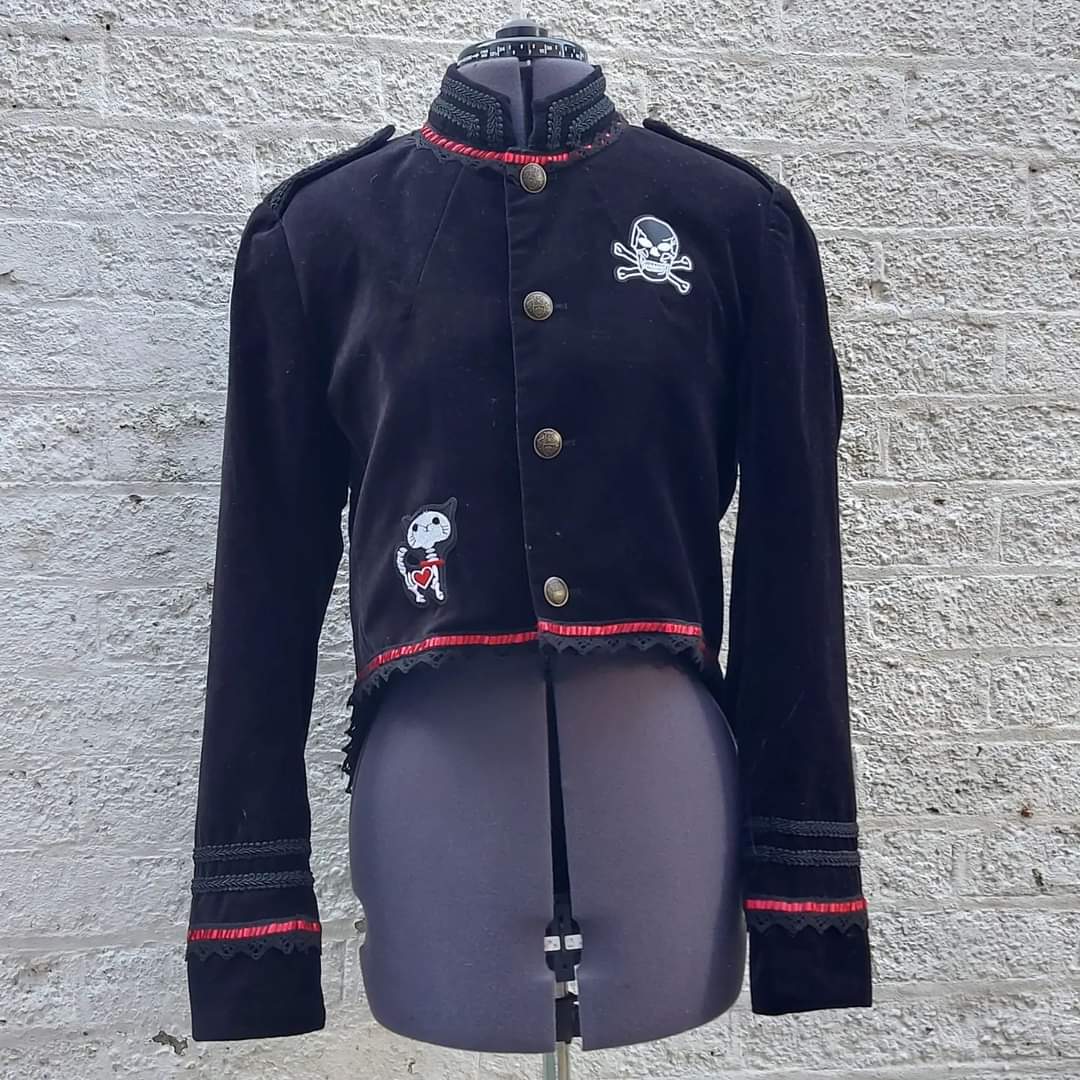 Military Velvet Tail Coat - Size 14