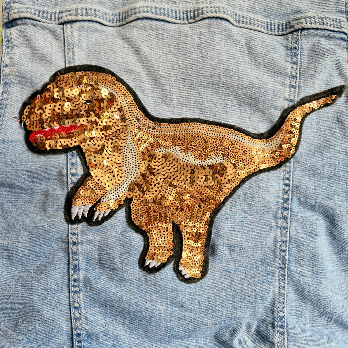 Kids Dinosaur Denim Battle Jacket - Age 7 years