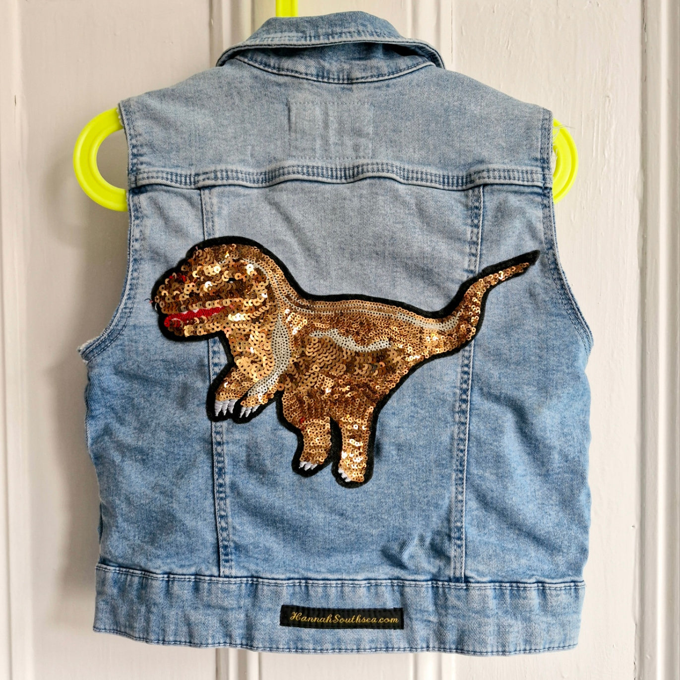 Kids Dinosaur Denim Battle Jacket - Age 7 years