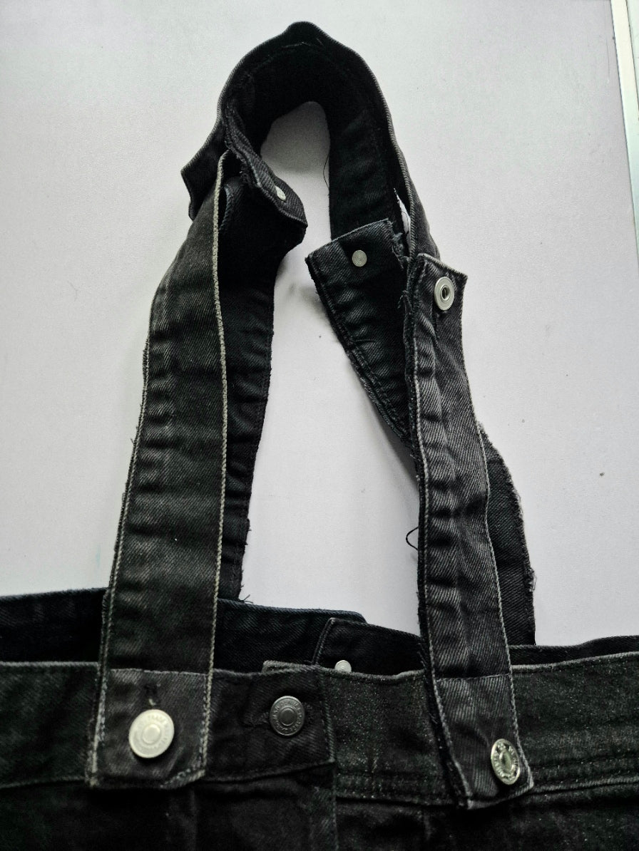 Glow Kitty Denim Tote Bag - Neon Green