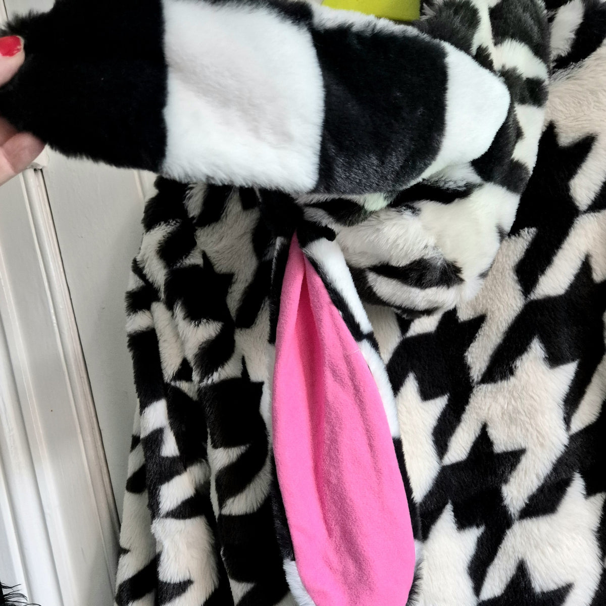 Houndstooth Bunny Coat - H&M M 14 -16