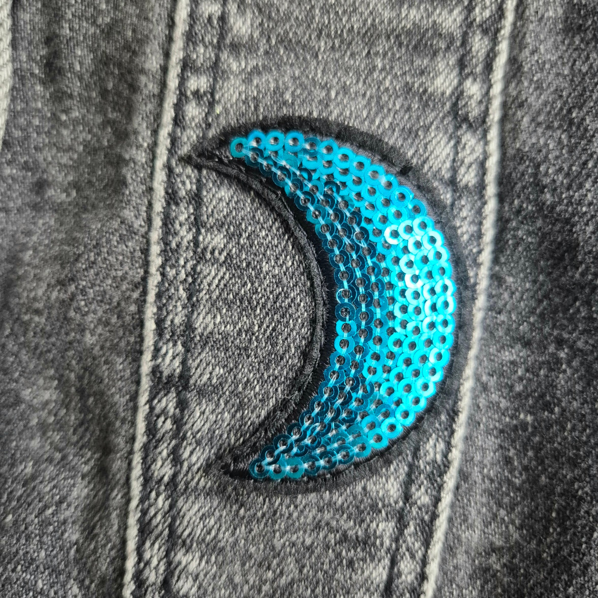 Age 5-6 years Sequin Skull Denim Festival Jacket