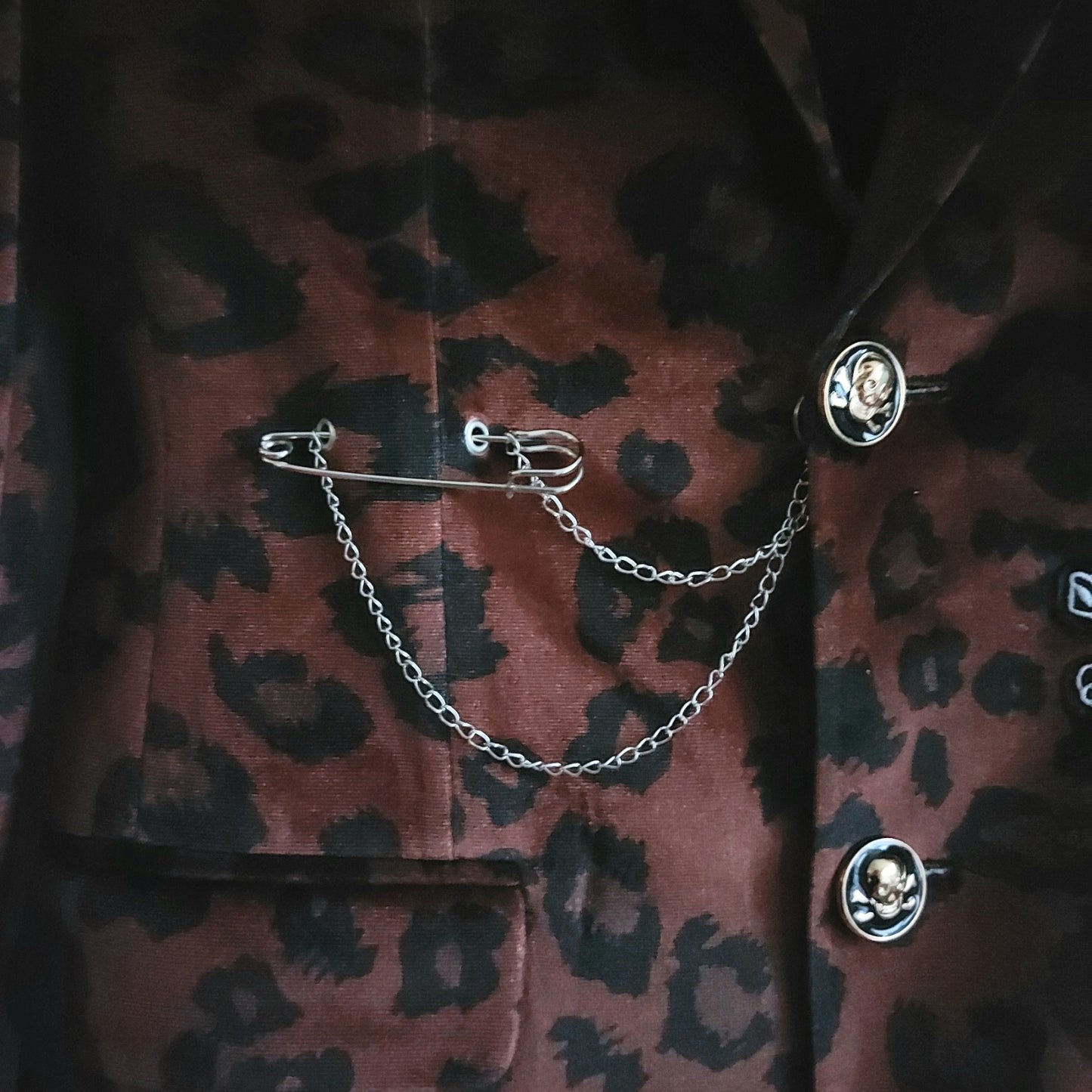 Goth Punk Emo Leopard Jacket - 34" Chest
