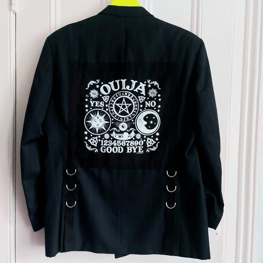 SCR-Emo Ouija Board Navy Pinstripe Jacket - Chest 40"