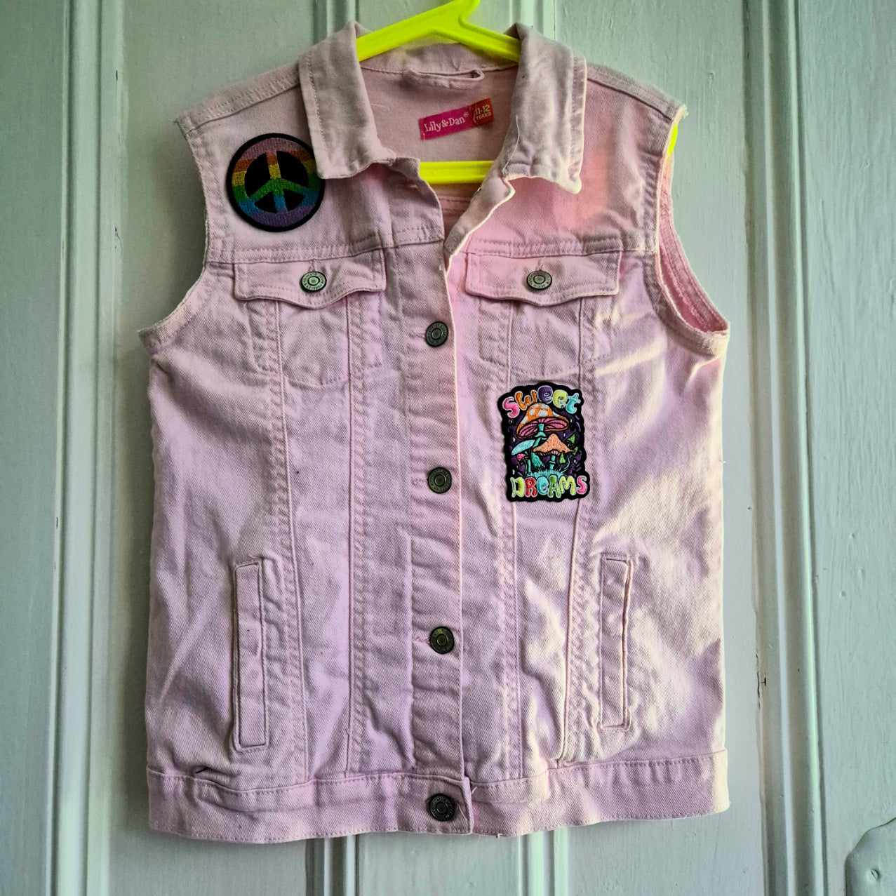 Age 11-12 Rainbow Wings Denim Festival jacket