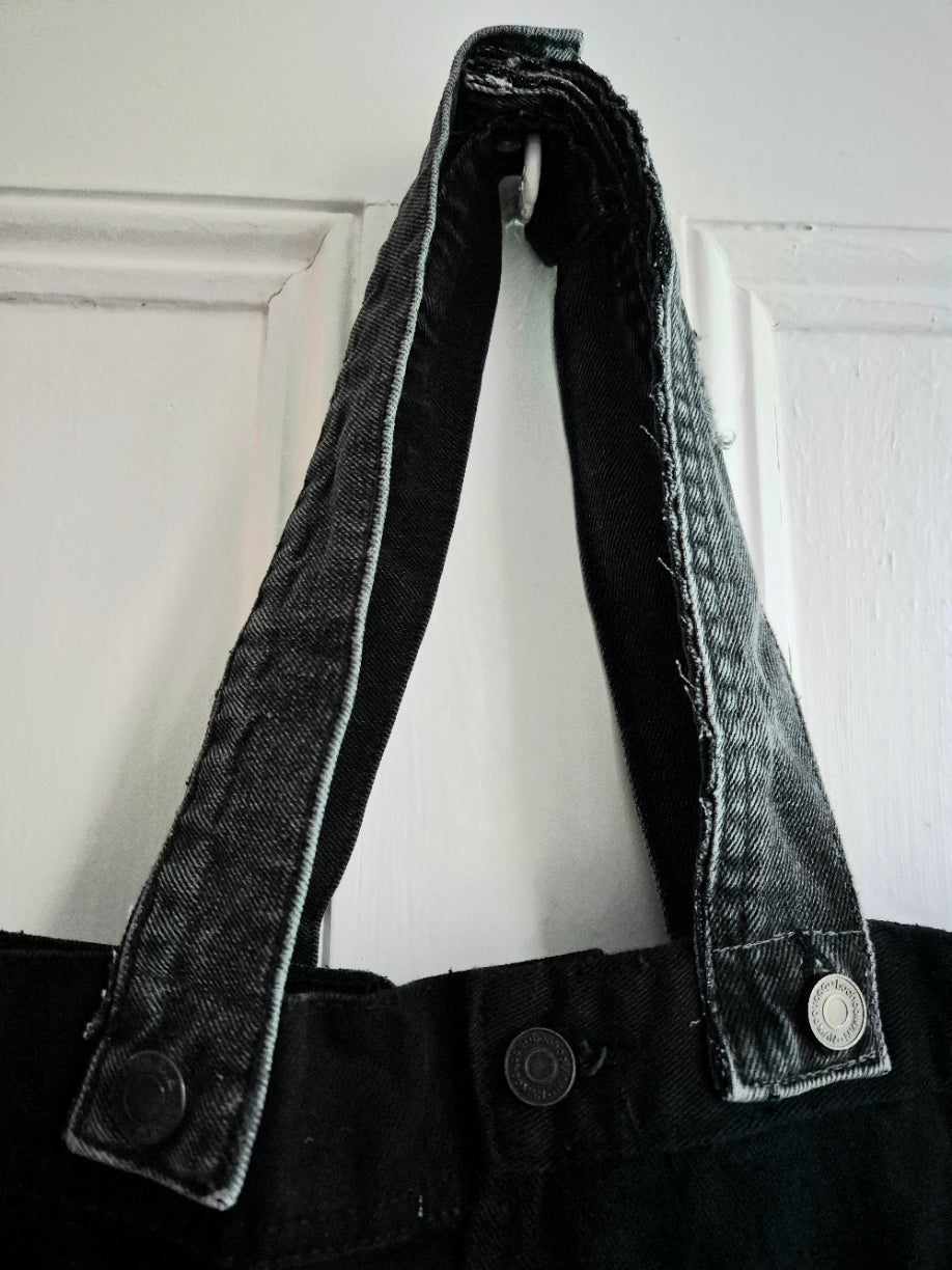 Glow Kitty Denim Tote Bag - Fuchsia Pink