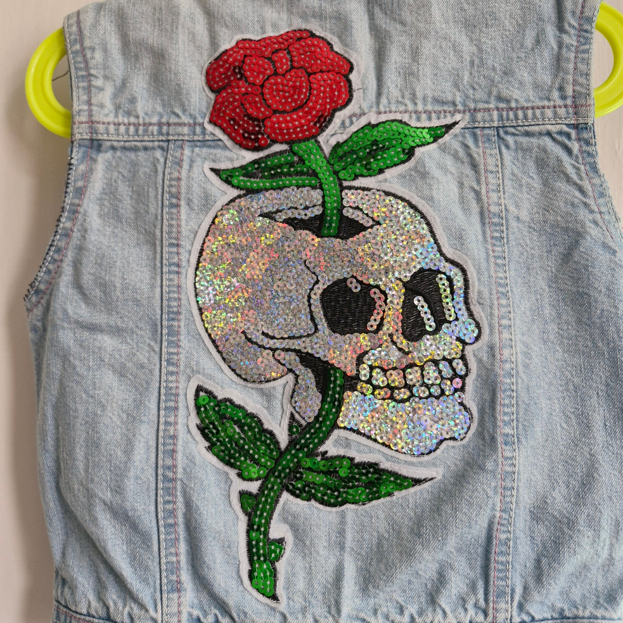 Kids Skull & Rose denim - Age 6 years