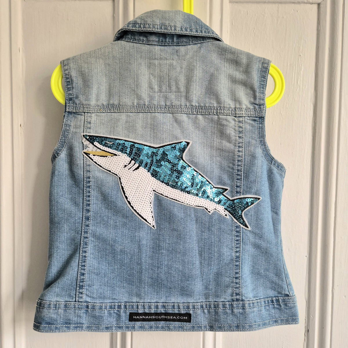 Sequin Shark Patch - Medium - Iron on