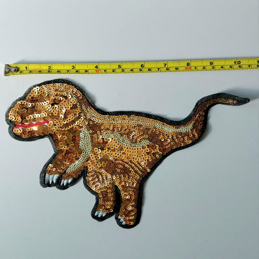 Sequin Dino T-Rex Patch
