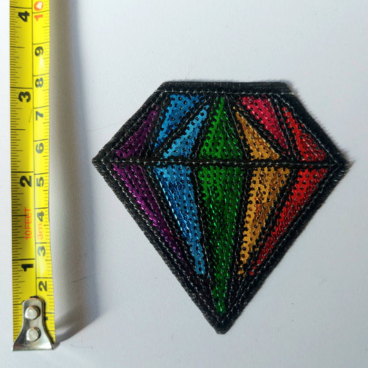 Sequin Rainbow Diamond Gemstone Patch