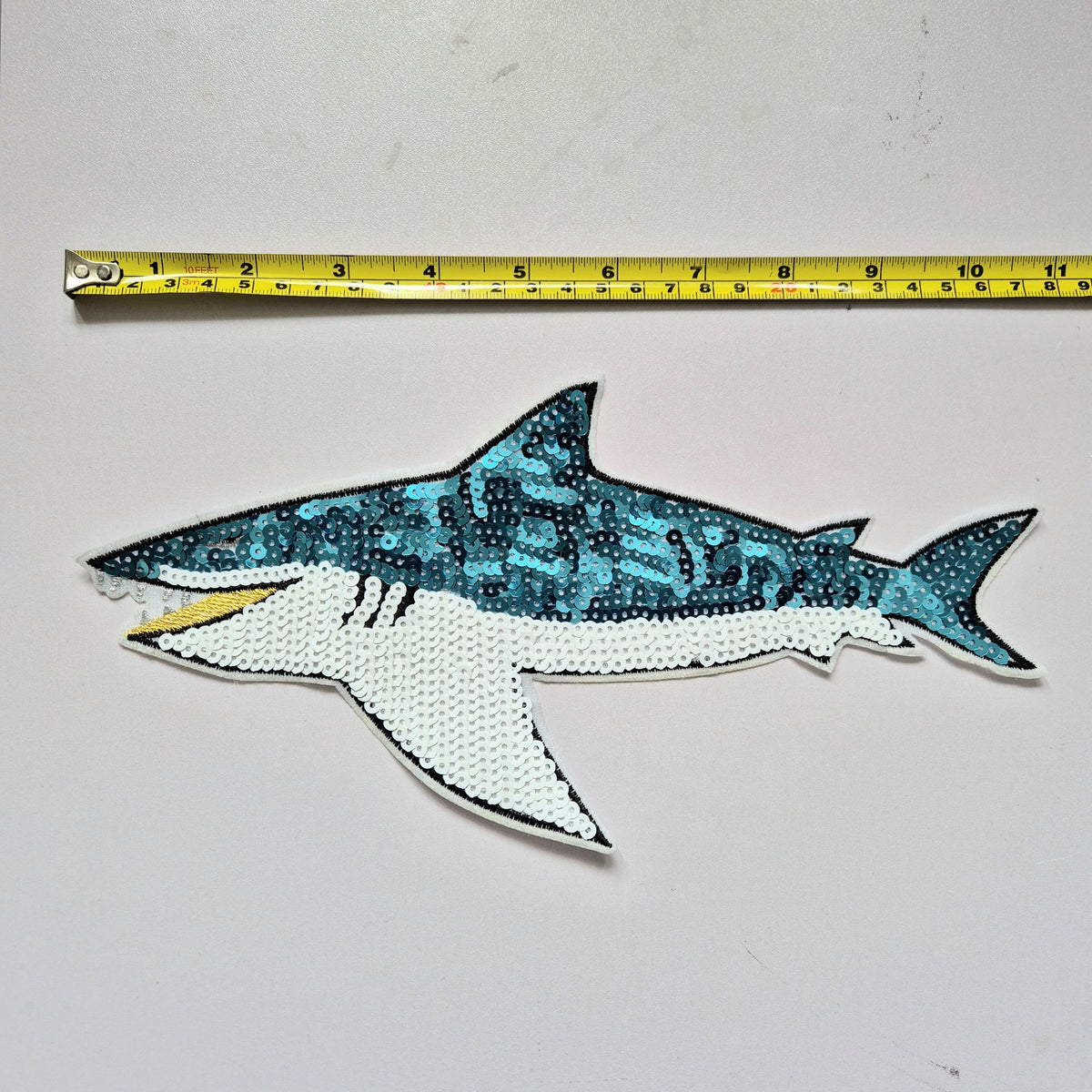 Sequin Shark Patch - Medium - Iron on