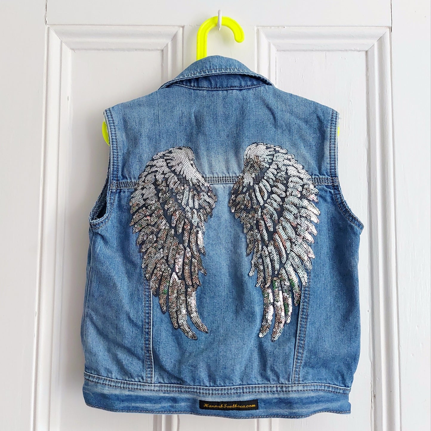 Silver Sequin Wings (small) - 2 Piece