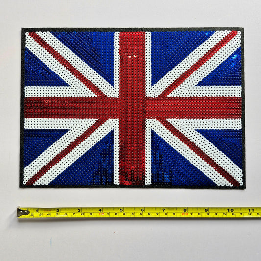 Union Jack Sequin Patch (Large)