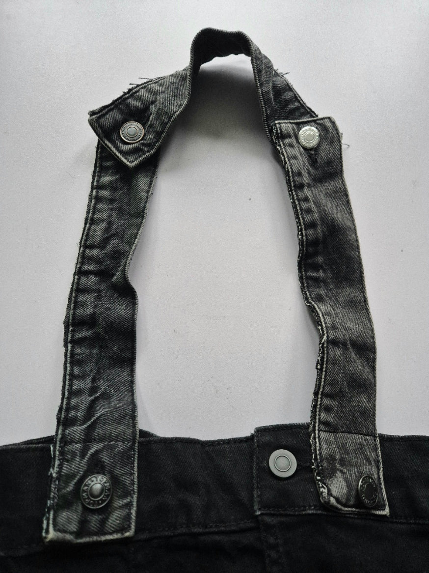 Glow Kitty Denim Tote Bag - UV pink