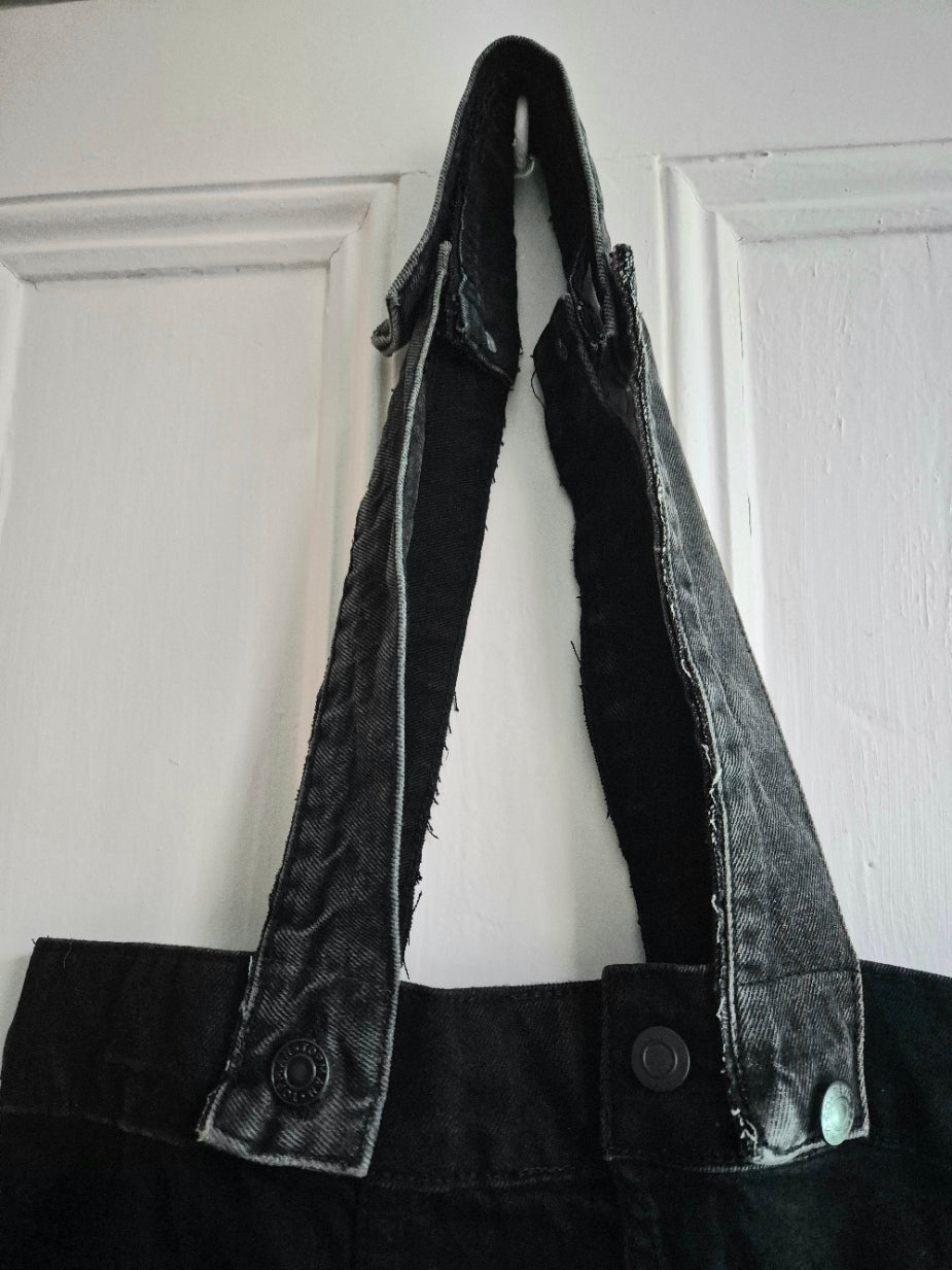 Glow Kitty Denim Tote Bag - UV pink