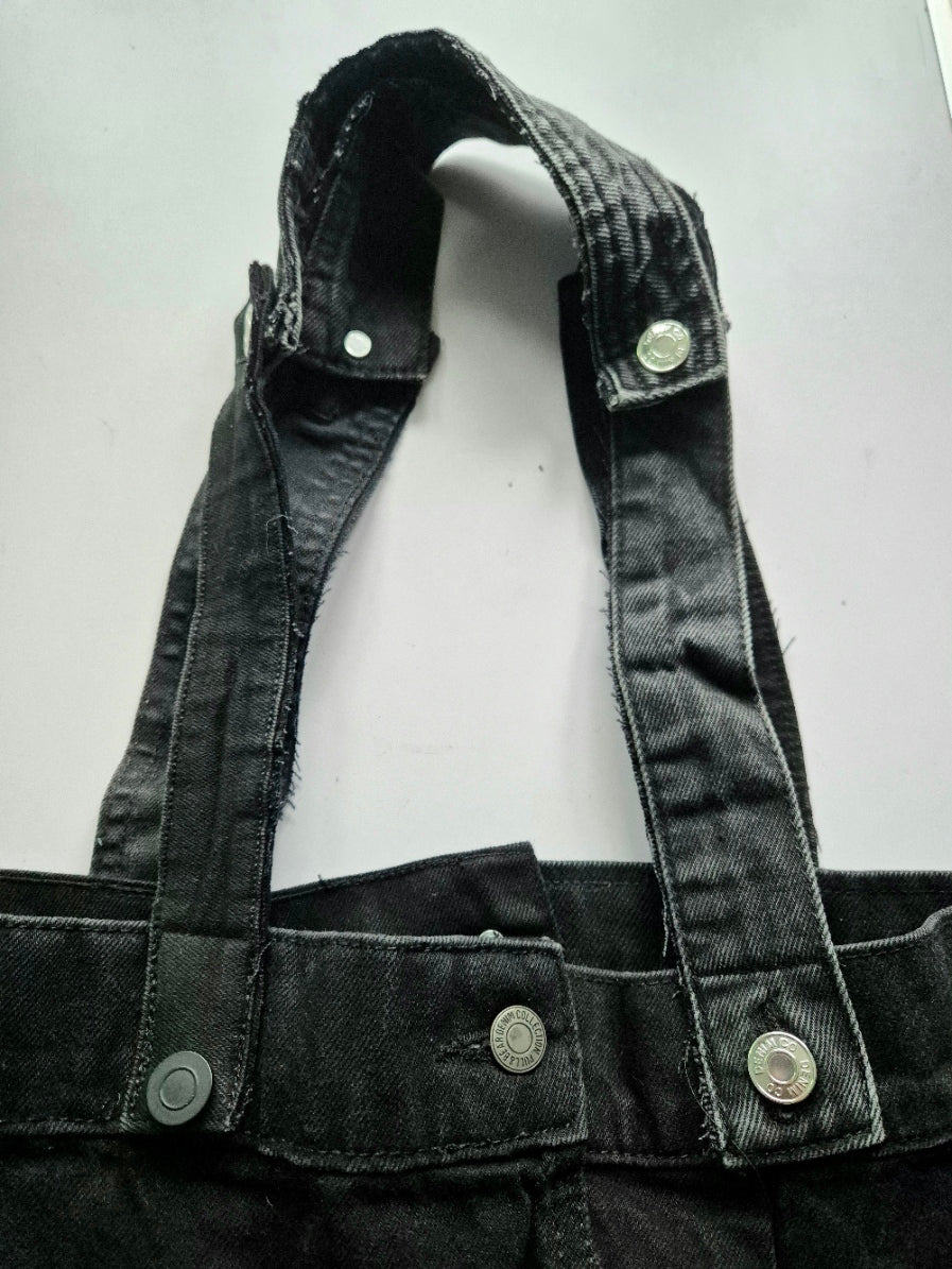 Glow Kitty Denim Tote Bag - Acid Yellow